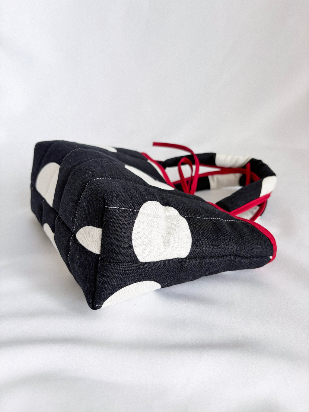 Small Tote - White Polka